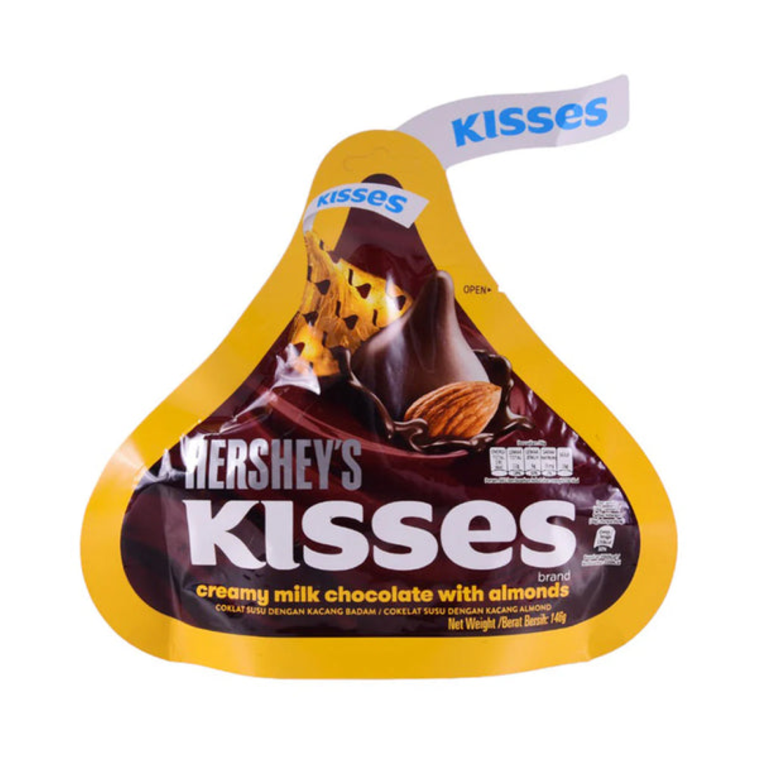 HERSHEY'S KISSES MIL CHOCO WITH ALMOND 146G
